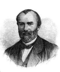 Portrait of François-Saturnin-Léonide Babaud-Laribière (1819-1873), French politician and freemason - engraving of 1870