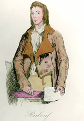Portrait of Francois Babeuf dit Gracchus, revolutionary. Engraving
