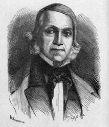 Portrait of François Sudre, inventor of musical telegraphy - in Album of Science; illustrious scholars; Great discoveries 1896