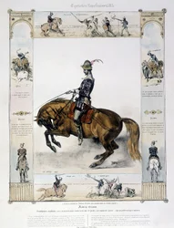 Portrait of Frédéric Grison in Picturesque History of Ancient and Modern Riding by Charles Aubry