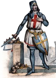 Portrait of Geoffrey of Villehardouin (1150-1228), French historian and knight