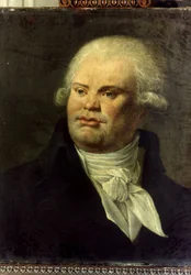 Portrait of Georges Jacques Danton (1759 - 1794). Anonymous painting of the French School. Musee Carnavalet, Paris.