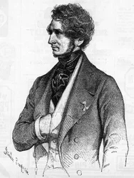 Portrait of Hector Berlioz (1803-1869) around 1847 from a lithograph by Amedee Charpentier