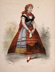 Portrait of Hortense Schneider (1833-1920) in the role of La Perichole in the operetta of the same name by Jacques Offenbach (1819-90) illustration from 