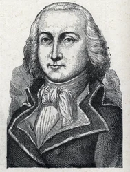 Portrait of Jean Baptiste Cyrus Adelaide de Timbrune de Thiembronne, Count of Valencia and General of the French Revolution - Engraving from 1889