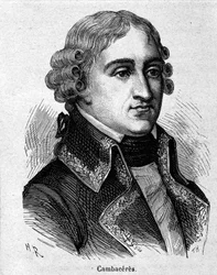 Portrait of Jean Jacques Régis de Cambacérès, Duke of Parma, French jurist and politician (1753-1824) - engraving - in 