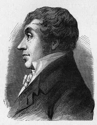 Portrait of Jean Marie Joseph Coutelle (1748-1835), commander of military aerostiers under the Republic - in Album of Science; illustrious scientists; Great Discoveries 1896