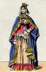 Portrait of Jeanne de Boulogne, wife of Philip V the Long