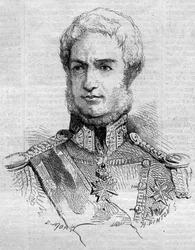 Portrait of Leopold II (1797-1870), Grand Duke of Tuscany. Engraving in 