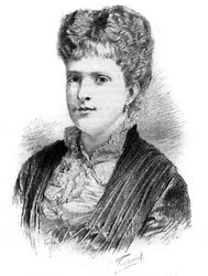 Portrait of Maria Pia, Queen of Portugal (1847-1911). Engraving in Le Monde Illustre, 22 May 1886