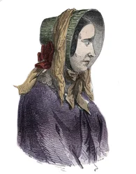 Portrait of Marie Fortunee Capelle, Marie Lafarge (Madame) (1816-1852) French criminal - Engraving in 