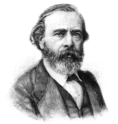 Portrait of Pierre Edouard Frere (1819-1886), French painter. Engraving in Le Monde Illustre, June 5