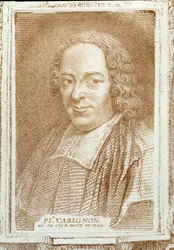 Portrait of Pierre L. Varignon from Histoire des Mathematiciens by Alexandre Saverien