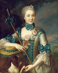 Portrait of a Lady, Said to be Madame Louise Suzanne Edmee Martel as a Shepherdess