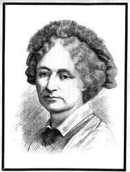 Portrait of the Countess of Chambord (1817-1886) (Marie Therese Beatrix Gaetane of Habsburg-Lorraine, Archduchess of Austria and Princess of Modena). Engraving in Le Monde Illustre, 3 April 1886
