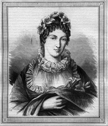 Portrait of the Duchess of Angouleme Marie Therese Charlotte of France known as Madame Royale (1778-1851). Engraving in “Histoire des Papes-Rois-Queen and Empereurs a travers les centuries” by Maurice Lachatre