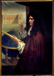 Portrait of the Italian astronomer Jean Dominique Cassini in front of the Paris Observatory