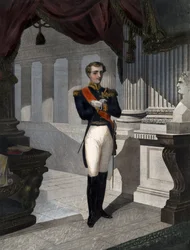 Portrait of the King of Rome Napoleon II, Duke of Reichstadt (1811-1832) son of Emperor Napoleon I (Engraving by Pernel)