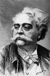 Portrait of the painter and sculptor Albert Ernest Carrier Belleuse (1824-1887), in "Le Monde Illustré" 1887