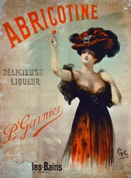 Poster advertising Abricotine, made by P. Garnier, Paris