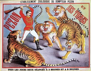 Poster advertising Adrien Pezon and his Tigers
