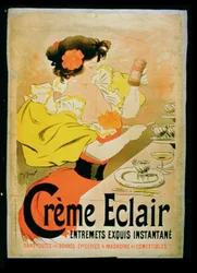 Poster advertising Creme Eclair Instant Dessert