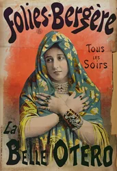 Poster advertising La Belle Otero at the Folies Bergere, c.1892-94