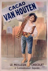 Poster advertising Van Houten cocoa