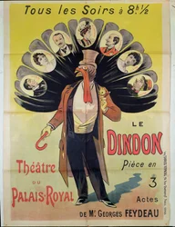 Poster Advertising a Performance of Le Dindon by Georges Feydeau at the Theatre du Palais-Royal, 1896