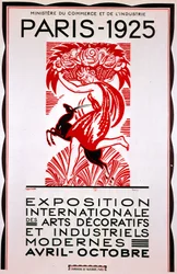 Poster for International Exhibition for Modern Decorative and Industrial Arts, Paris