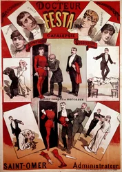 Poster Presenting the Magic Show of the Illusionist Doctor Festa, the Beginning of the 20th Century