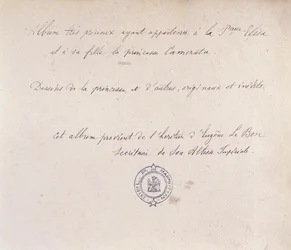 Precious album which belonged to Princess Elisa and her daughter Camerata