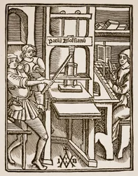 Printing Press, title page of Hegesippus, printed by Jodocus Badius Ascensius, Paris, 1511