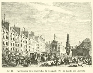 Proclamation of the Constitution, September 4, 1791, at the Innocents Market