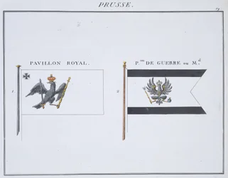 Prussian Flags, from a French book of Flags, c.1819