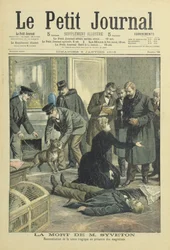 Reconstruction of the Death of Gabriel Syveton, Cover Illustration from Le Petit Journal, 8 January, 1905