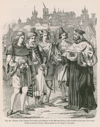 Rector of the Prague University and Scholars of the Different Nations who studied in the same University