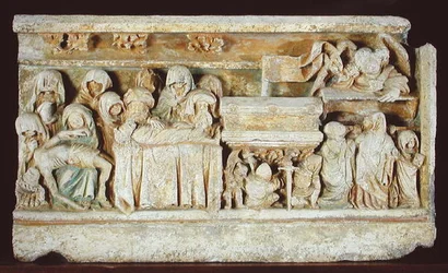 Relief depicting Scenes from the Passion of Christ: Pieta, the Entombment and the Holy Women at the Tomb