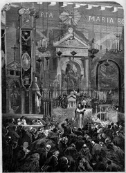 Religious ceremony during the month of Mary (May), Paris