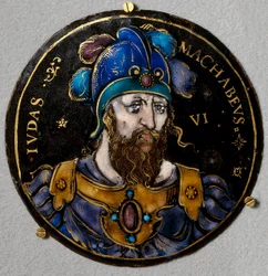 Representation of Judas Maccabee, successor of his father Matathias at the head of the revolt of the Jews against the oppression of the Seleucids