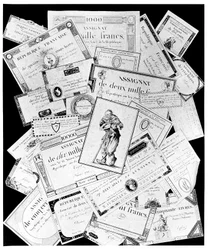 Representation of a Miserable Old Man in the Foreground and Numerous Assignments in the Background