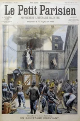 Rescue during a fire by the Firefighters: a moving rescue - in Le Petit Parisien