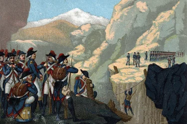Reserve army campaign in 1800: Passage of the Simplon by General Bethencourt in May 1800.
