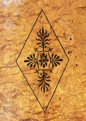 Restoration style (Charles X) ash games table with amaranth inlays. France