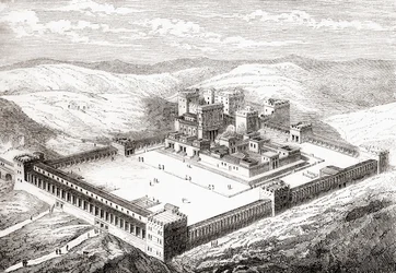 Restored Second Temple, Jerusalem, from Les Merveilles de la Science, 1870