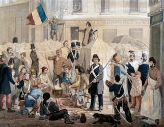 Revolution of 1848: Barricade of Rue Coquenard (February 25)