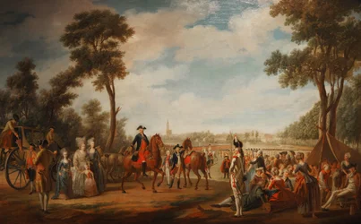 Revue and parade of the Regiment of Conde in Strasbourg between 1779 and 1781