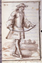 Rhabdomancy - rhabdomancy - dowsing - in “Occult physics, ou Treat de la baguette divinatoire et de son utile pour la disouverte des sources des mines des caches, des thieves et des murtriers fugitives, etc” - by Pierre Le Lorrain (Abbé de Vallemo