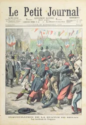 Riot in Treguier at the inauguration of a statue of Renan, cover illustration of 