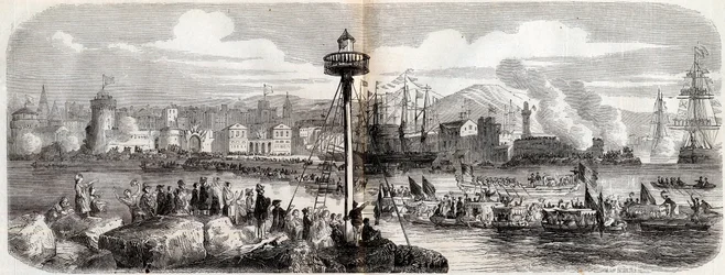 Risorgimento - Livorno Debarkment of a French army commanded by Prince Napoleon (Napoleon Jerome Bonaparte) - May 23